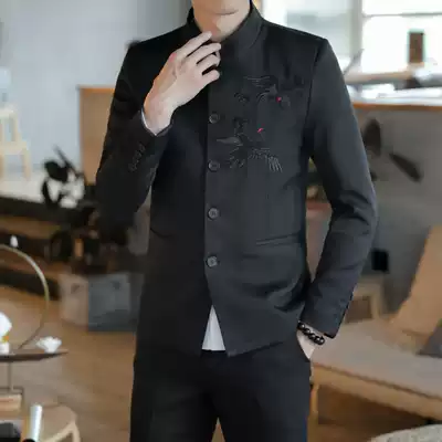 Zhongshan suit men's suit young self-cultivation Chinese collar suit Chinese Tang suit Chinese style groom wedding dress