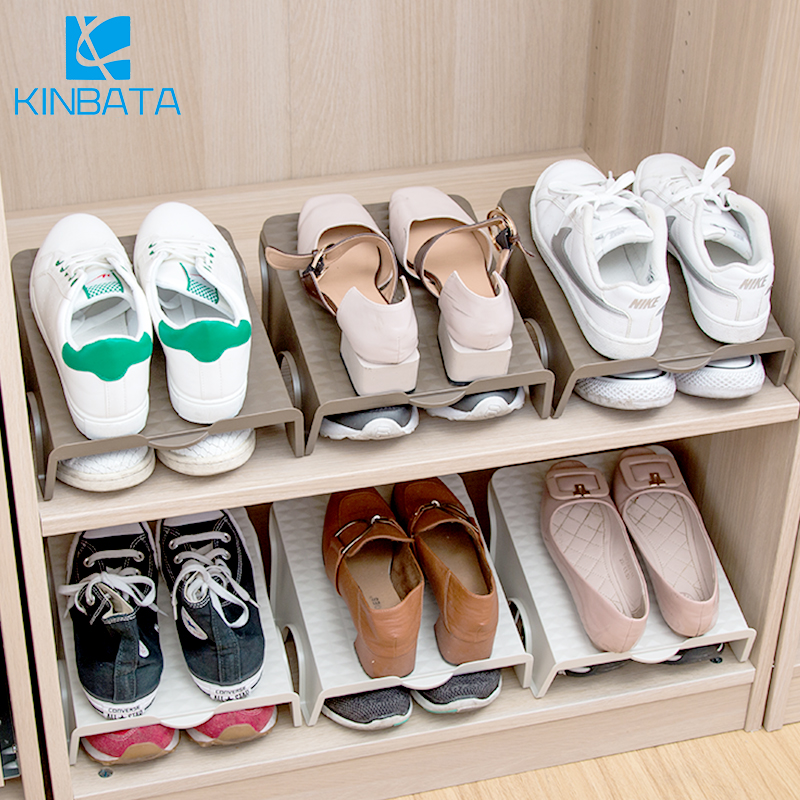 Japan KINBATA shoe storage artifact space-saving shoe holder Shoe cabinet built-in layered partition shoe rack