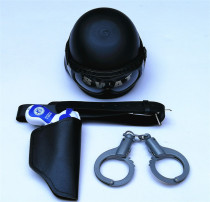 Childrens toy gun walkie-talkie set holiday gift CS small police equipment eating chicken helmet role-playing hat