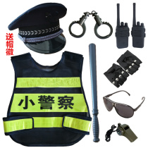Childrens police uniforms police uniforms small traffic police vests hats electric toy guns Black Cat Sheriff costumes