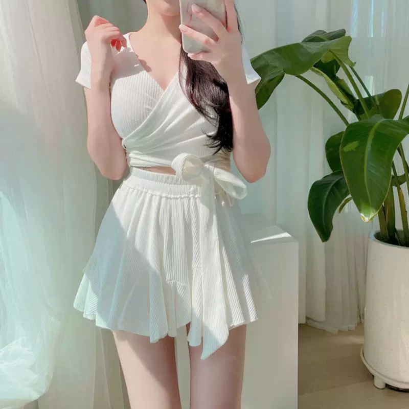 ЖЕНСКИЕ БАНДЕУНИ БИКИНИ НАБОРЫ, волны купальник-платье Bathing Suit Soli