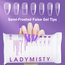 120Pcs Semi-Frosted Kunstnagels Druk Op Nagels Doodskist Kun