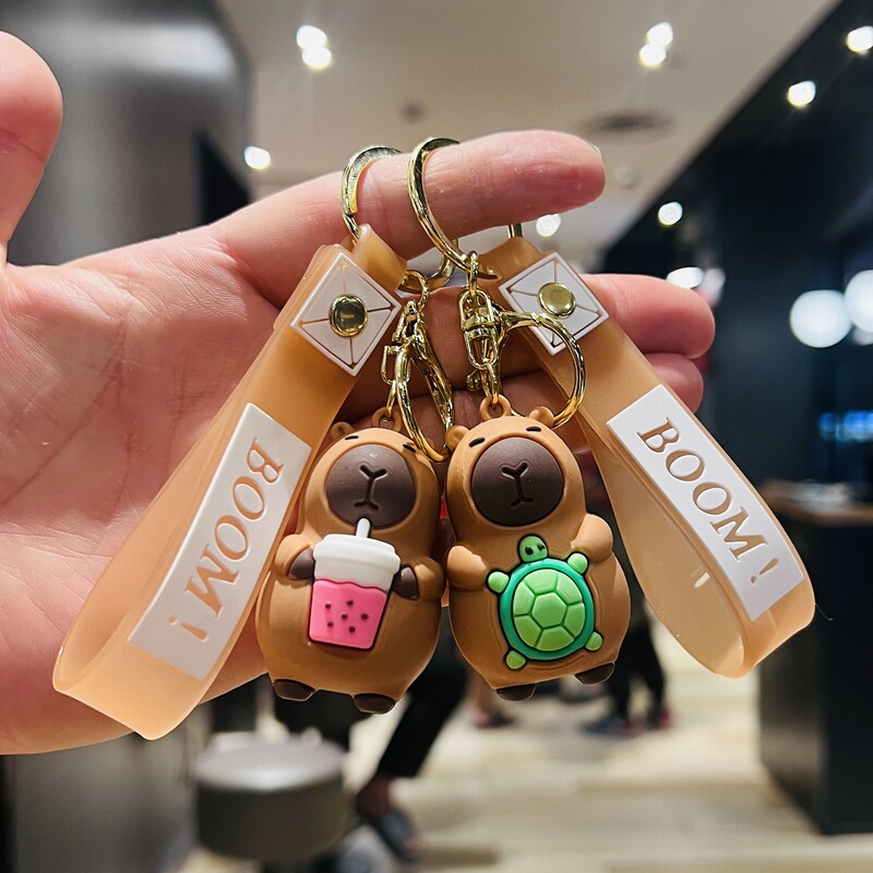 Internet-Famous Capybara Keychain, Cute Capybara Plush Toy, Student Bag Pendant, Small Gift for Company Opening Events Internet-Famous Capybara Keychain, Cute Capybara Plush Toy, Student Bag Pendant, Small Gift for Company Opening Events