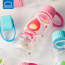 Happy buckle childrens water Cup cute drop-resistant kindergarten plastic cup leak-proof with cover Christmas gift girl