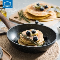 Music buckle Buckle Flat Bottom Pan Frying Pan Home Non Stick Pan Small Steak Fried Egg Medical Stone Color Induction Cookware Gas Stove