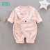 Trẻ sơ sinh bé sơ sinh mùa xuân và mùa thu mỏng romper cotton mùa xuân ra quần áo quần áo sơ sinh - Áo liền quần body chip cộc tay cho bé 0-12 tháng tuổi Áo liền quần