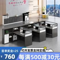 Office furniture Portfolio Screen Working position minimalist modern wooden clerks computer desk with lockers new