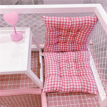 ins Girl heart pink plaid ass cushion cushion pillow Home bedroom thickened square computer chair cushion