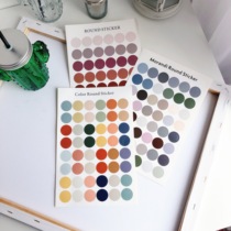 ins Korea Morandi color seal sticker hand book net red room layout sticker Photo wall decoration card sticker