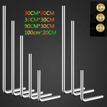 Squatting toilet foot pedal defecation delay flush valve 7-shaped L-shaped drain pipe 304 stainless steel flush pipe 32 elbow