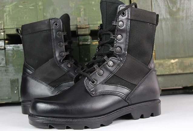 Bottes militaires pour homme en toile - Ref 1398534 Image 7