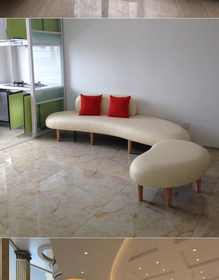 Creative màu ghế sofa kết hợp tối giản hiện đại vải sofa giải trí thời trang cá tính sỏi arc có thể được tùy chỉnh - Ghế sô pha ghế sopha