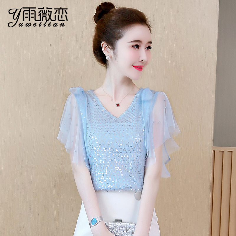 Women's Clothing 2026 New Trendy and Elegant Tops, New Stylish Chiffon Shirts, Short-Sleeved Lace, Fashionable and Elegant Women's Clothing 2026 New Trendy and Elegant Tops, New Stylish Chiffon Shirts, Short-Sleeved Lace, Fashionable and Elegant