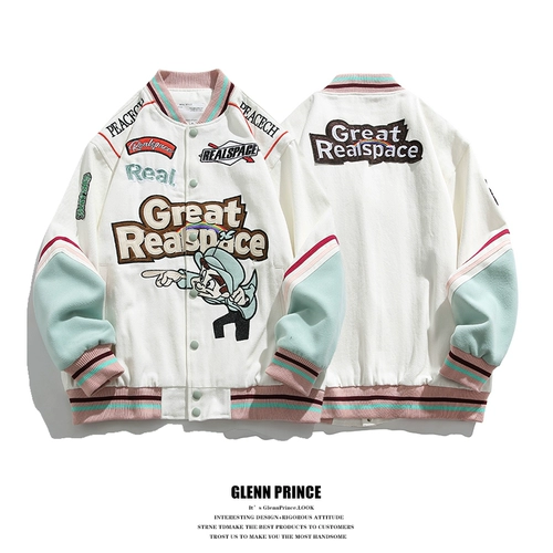 Бейсбольная форма, осенняя дизайнерская куртка подходит для мужчин и женщин для влюбленных, в американском стиле, тренд сезона, подходит для подростков