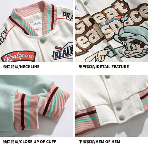 Бейсбольная форма, осенняя дизайнерская куртка подходит для мужчин и женщин для влюбленных, в американском стиле, тренд сезона, подходит для подростков