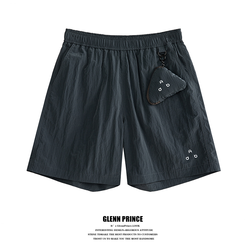 Gpstudio Trendy Outdoor Detachable Storage Pocket Shorts for Men, Summer Lightweight Fitness Sports Shorts