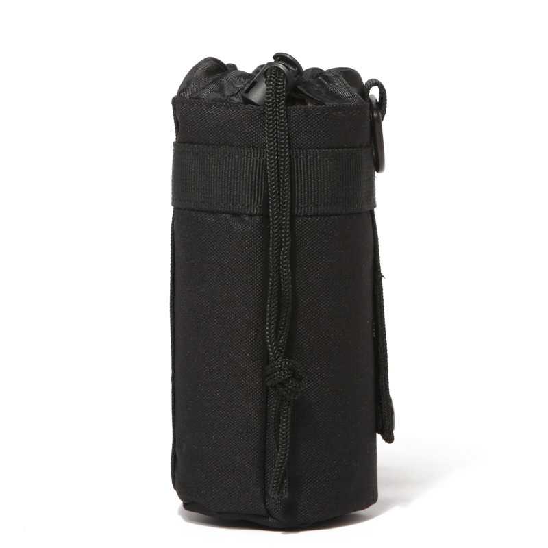 Military camouflage outdoor tactical small kettle bag insulation water cup cover protective cover universal waist hanging hand in hand with water cup bag