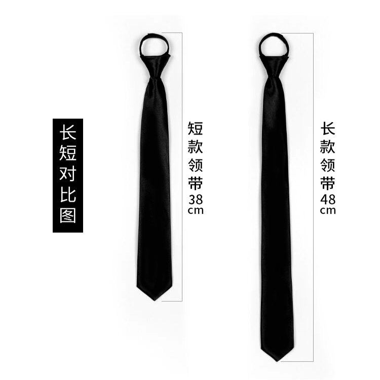 Black Tie Shirt Decoration Japanese College Style Lazy No-Tie Bachelor's Uniform Tie Female Student Male Dk Hand-Tied