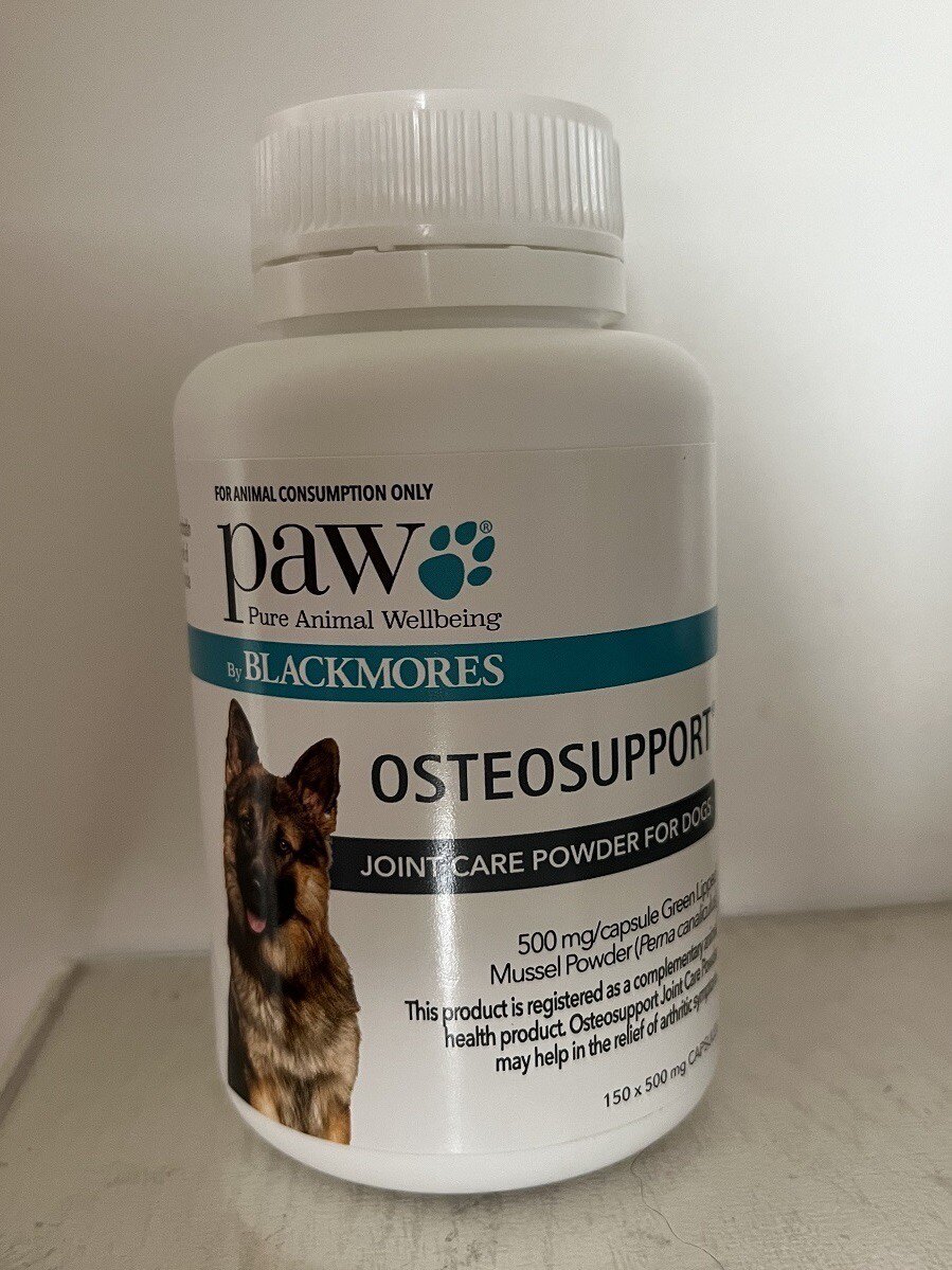 Australian PAW dog CHD poor hip joint patella dislocation arthritis shark chondroitin capsules 150 capsules