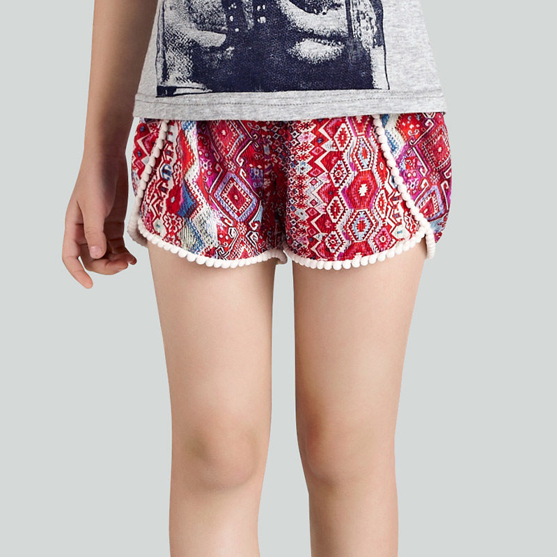 Girls shorts summer middle and big children's pants 6-9 years old casual 8 little girls loose 7 children's beach pants thin section