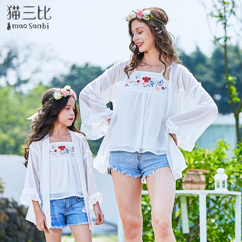Pro-sub-clothing sunscreen cardiovert snow spinning Summer Mother women's slim fit jacket 100 hitch a girl shawl outside a big child