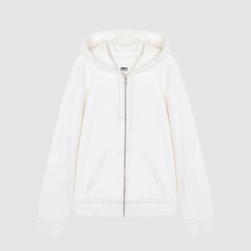 In-Stock Margiela Autumn/Winter New Logo Print Terry Women's Drawstring Zipper Jacket Hoodie Sweatshirt In-Stock Margiela Autumn/Winter New Logo Print Terry Women's Drawstring Zipper Jacket Hoodie Sweatshirt