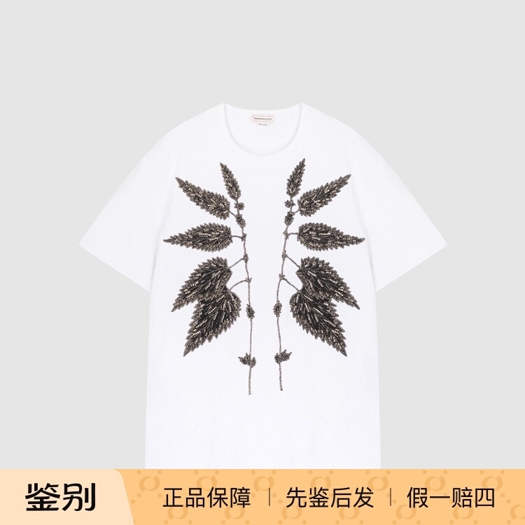 In-Stock Alexander Mcqueen New Round-Neck Pullover Men's Casual Versatile Short-Sleeve T-Shirt
