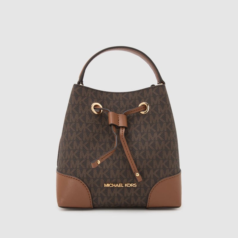 In-Stock Michael Kors Spring/Summer New Logo Monogram Print Women's Bucket Bag Crossbody Bag Handbag Shoulder Bag