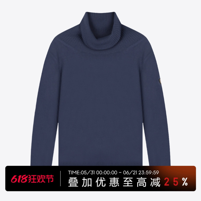 In-Stock Emporio Armani Ea Armani New Cashmere Logo Women's Turtleneck Knit Sweater