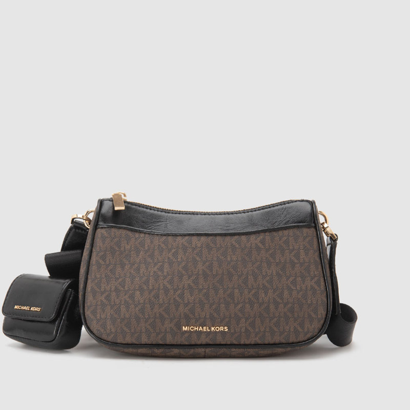 In-Stock Michael Kors Spring New Monogram Print Leather Women's Coin Purse Crossbody Bag Handbag Shoulder Bag