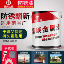 Home Star Fluorocarbon Paint Metal Paint Outdoor Black Rust Protection Anti Corrosive Railing Iron Gate Paint Renovated Waterproofing