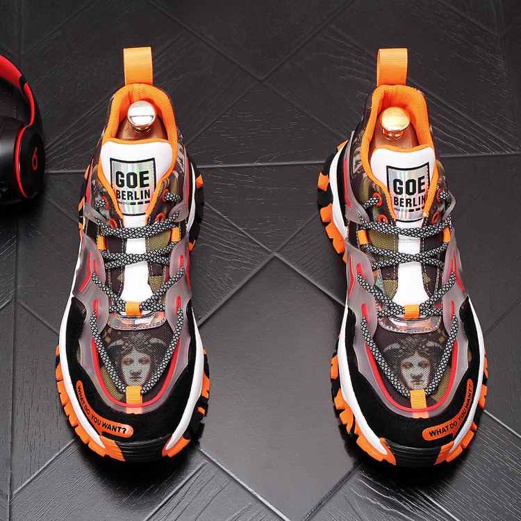 Boomer Men Sports Running Shoes Han Edition Trend Thick Bottom Inner Heightening 100 Hitch Casual Old Daddy Shoes Ins Tide Shoes