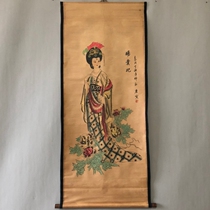 Antique making old water ink calligraphy painting ancient painting State painting Tang Yin character Middle Hall painting Living room Office hanging painting Yang Guifei Painted