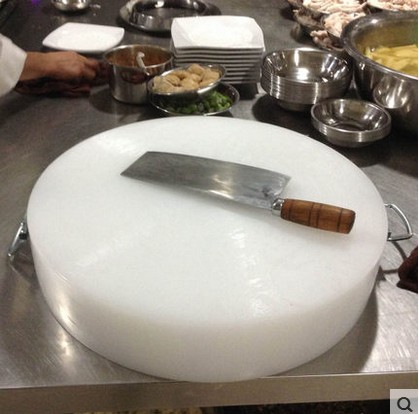 Hotel household environmental protection plastic cutting board Round vegetable pier Meat chopping board Meat pier chop bone pier thickened chop bone pier