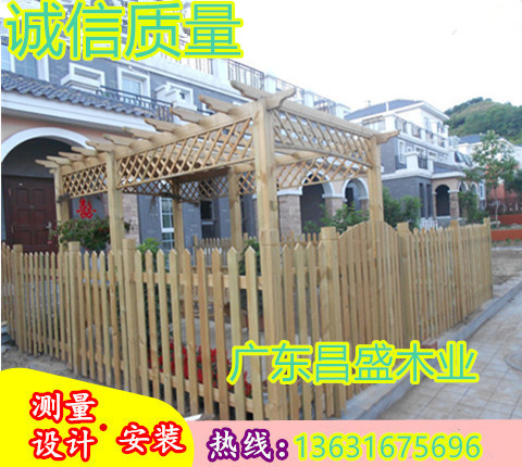 Anti-corrosive wood grape shelf Courtyard Pavilion Guardrails Flower Case Balcony Floor Terrace Terrace Rain Shed Climbing Rattan