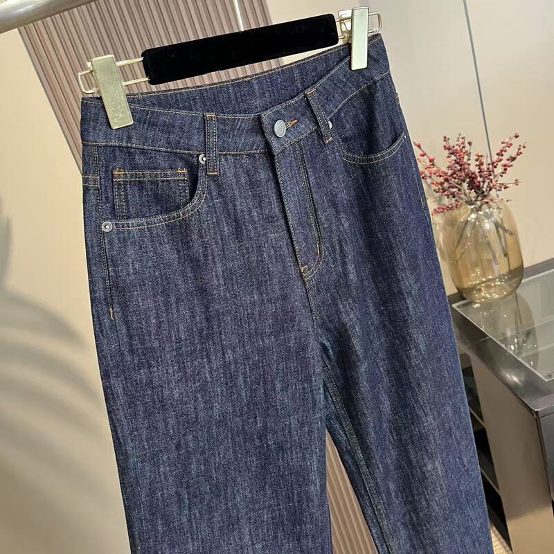Jo Ellison/Straight-Leg Jeans for Women, Spring and Summer Thin Style, Pear-Shaped Body, Makes You Look Taller and Slimmer, American Retro Long Pants