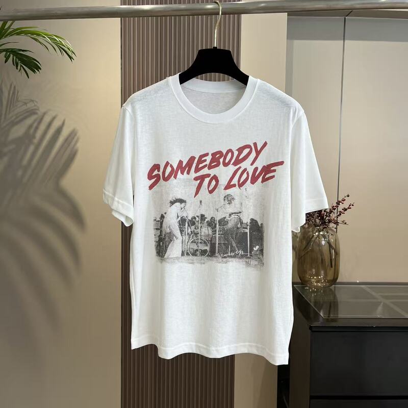 Jo Ellison/Star-Style American Retro Short-Sleeved T-Shirt for Women 2026 New Age-Reducing Loose Top for Women