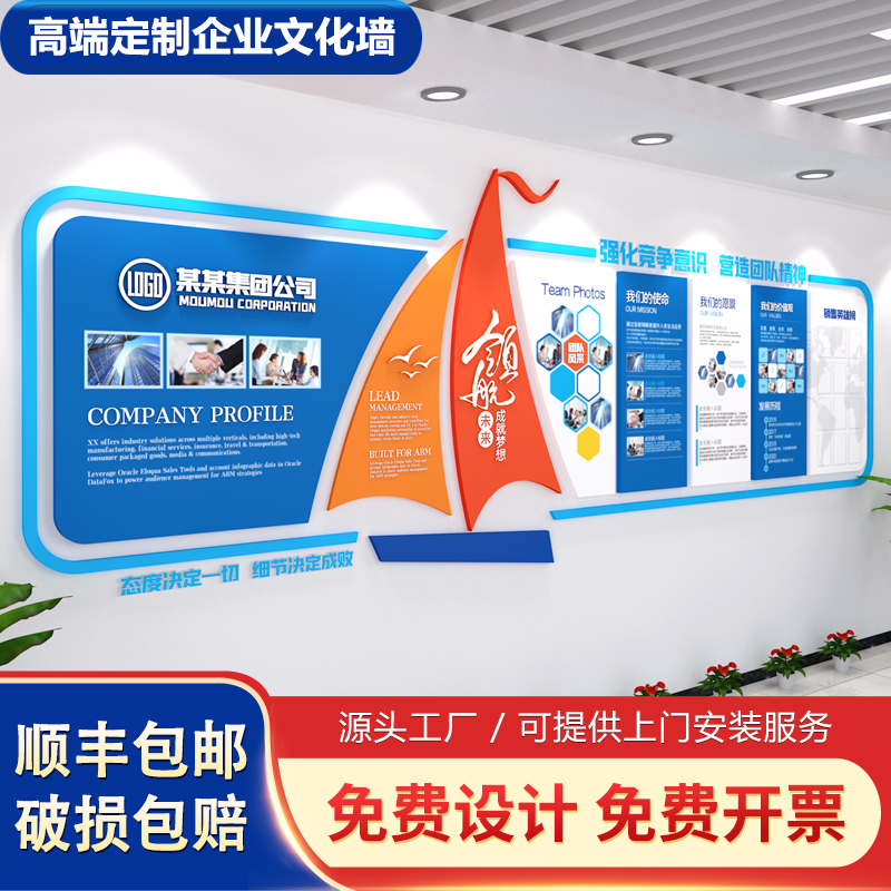 Corporate Culture Wall Custom Company Culture Employees Wind Mining Background Wall Design Team Inspired Photo Wall Production