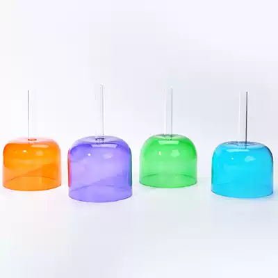 4-8 inch color transparent handheld bowl beginner instrument yoga seven tone color transparent crystal bowl