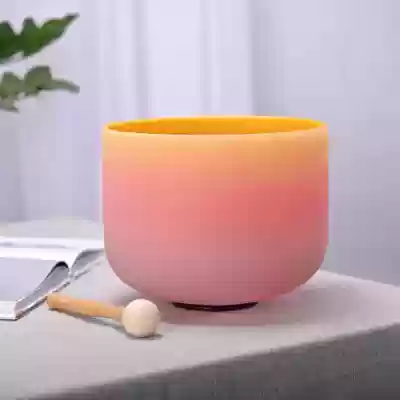 Rainbow Crystal Bowl Music Bowl Sound Therapy Decompression Yoga Healing Course Crystal Instrument Meditation Artifact