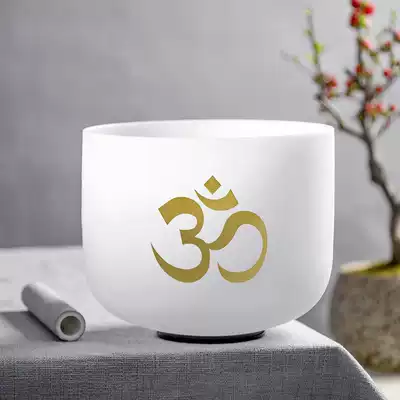 Crystal Bowl Om Plated Om Music Bowl Bowl Musical Bowl Music Bowl Crystal Bowl Set Crystal Musical Instrument