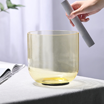 Transparent crystal bowl Singing bowl Sound therapy Decompression yoga chakra music bowl Playing bowl Musical instrument Healing meditation artifact