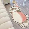 Cartoon Cat Carpet Imitation Cashmere Cat Feeling Bedside Blanket Girly Heart Cute Bedroom Children's Room Bedside Living Blanket