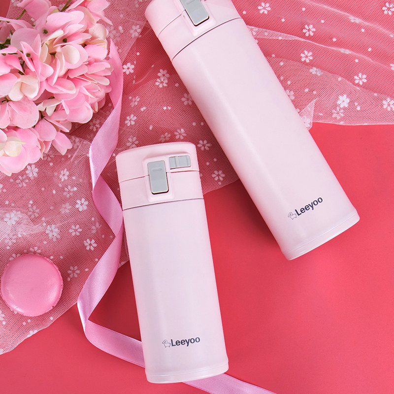 Liyang Macaron color thermos female student male Japan readily creative pastoral wind light bouncing thermos