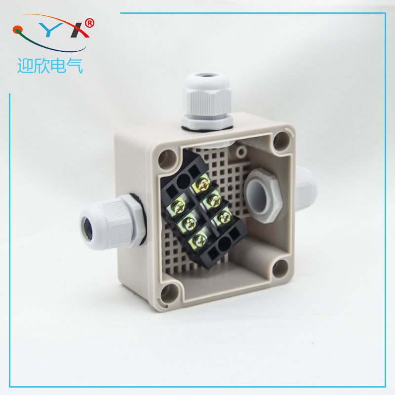 86*84*60mm outdoor waterproof terminal box Three-way sealed cable segmentation box Control box