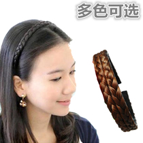 Wig female braid hair card twist braid hair band wide non-slip with teeth Korean fashion pressure hair ring braid head hoop