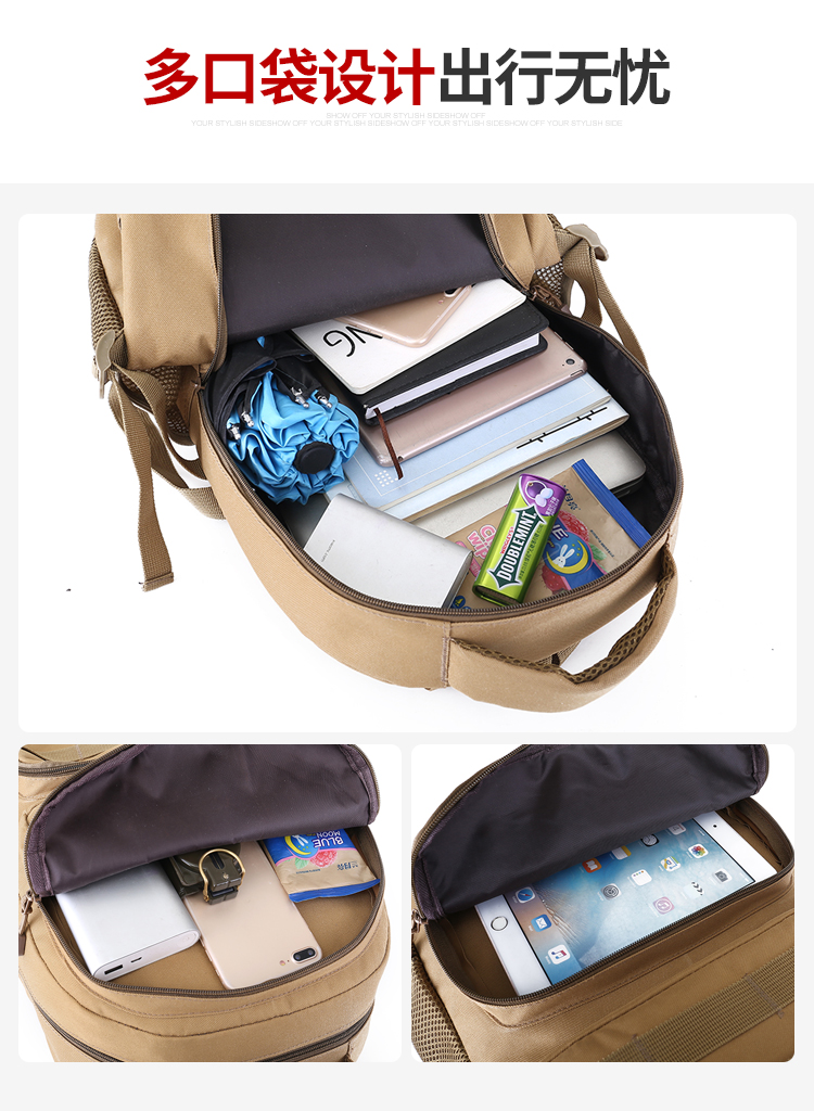 Ba lô Ba lô nam Jedi Survival Cấp 3 Schoolbag Học sinh trung học cơ sở Ngụy trang chiến thuật Cảnh sát đặc biệt Không thấm nước Huấn luyện quân sự Commando - Ba lô balo chống trộm