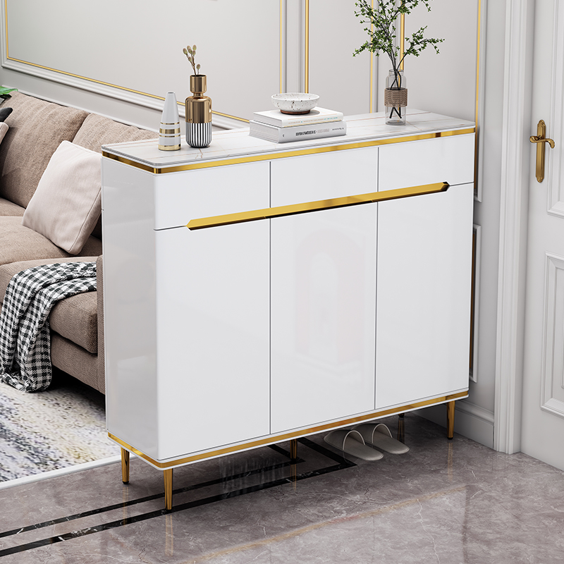 Double sided light and luxurious baking lacquered rock plate Shoe cabinet Home doorway Large-capacity minimalist modern door-room Cabinet Partition Cabinet Suxuan Cabinet