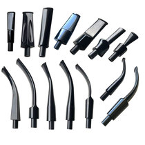 Tobacco pipe mouthpiece inserted into 6MM activated carbon filter straight curved long short thin thick diamond oval triangle special black mouthpiece