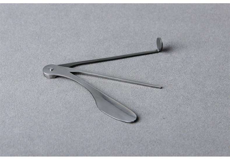 Tobacco Fighting Accessories Ear Style Stainless Steel Smoke Knife Three With Tobacco Bucket Knife Cleaning Tool With Scraper Through Needle Press Stick Function